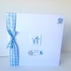 Greeting Card,New Baby Boy,Handmade Card,Can Be Personalised.