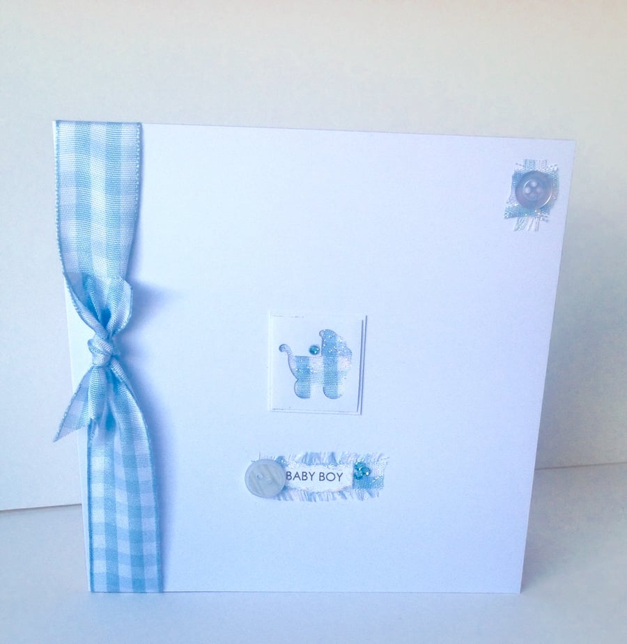 Greeting Card,New Baby Boy,Handmade Card,Can Be Personalised.
