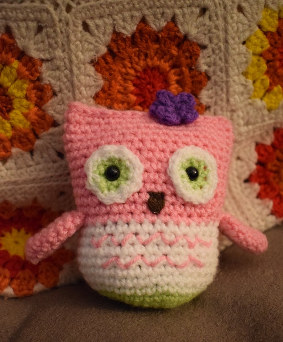 Amigarumi Owl Pink Crochet