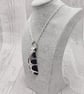 Aluminium Tin and Mussel Shell Pendant Necklace, Sea Inspired Unique Design - Image 2