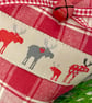 CHRISTMAS SCANDI MOOSE HEART - red windowpane checks - Image 6