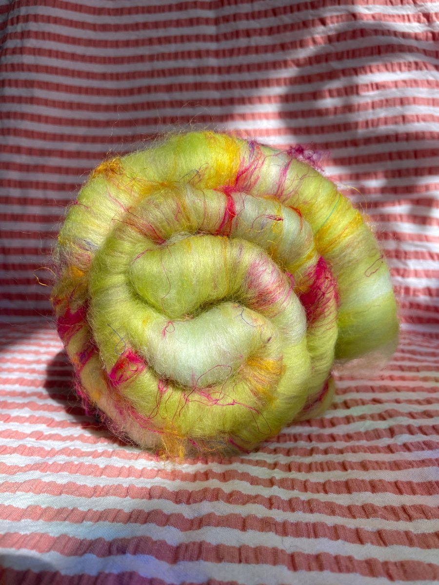 Wool Art Batt - "Spring Fling"