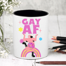 Gay AF - Novelty Funny Gay LGBTQ  Pen  - Pencil Pot