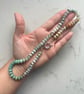 Amazonite & Jasper Hand Knotted Beaded Gemstone Necklace - Image 4