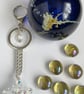 Handbag Charm, Clear Crystal Star, with a Chainmaille Chain and Keyring - Image 6