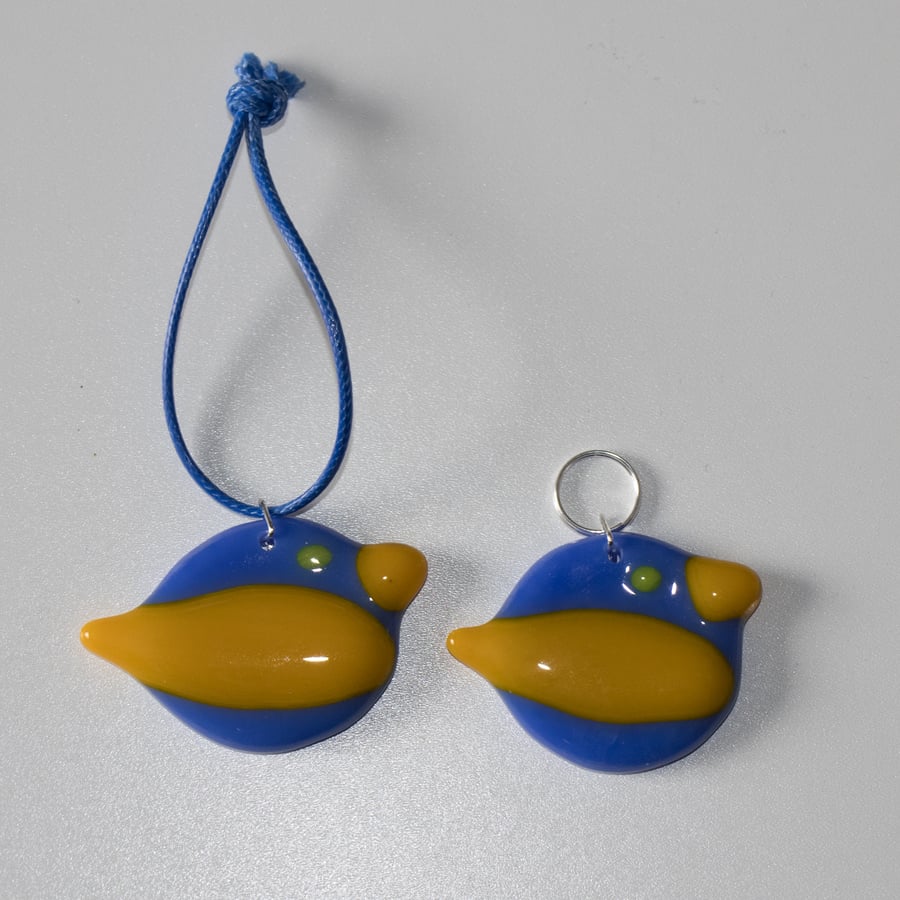 Hanger or Keyring in Ukraine Blue & Yellow
