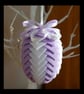 Ribbon Ornament in Lilac & White  - Image 2