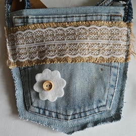 Denim Pocket Bag, shoulder, crossbody