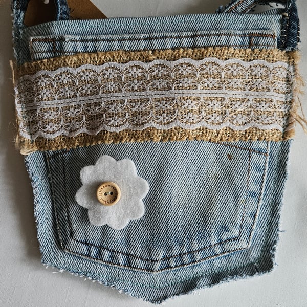 Denim Pocket Bag, shoulder, crossbody