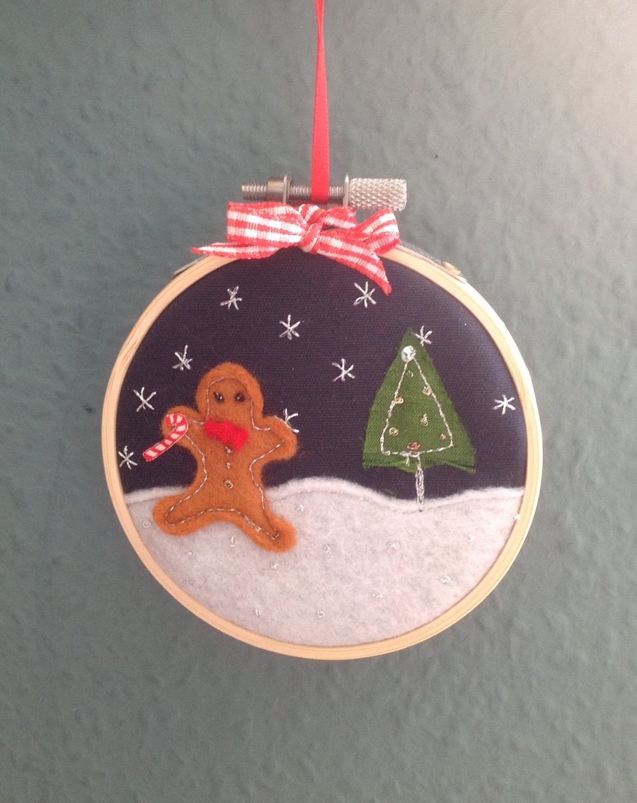 Hand Embroidered Christmas Decoration