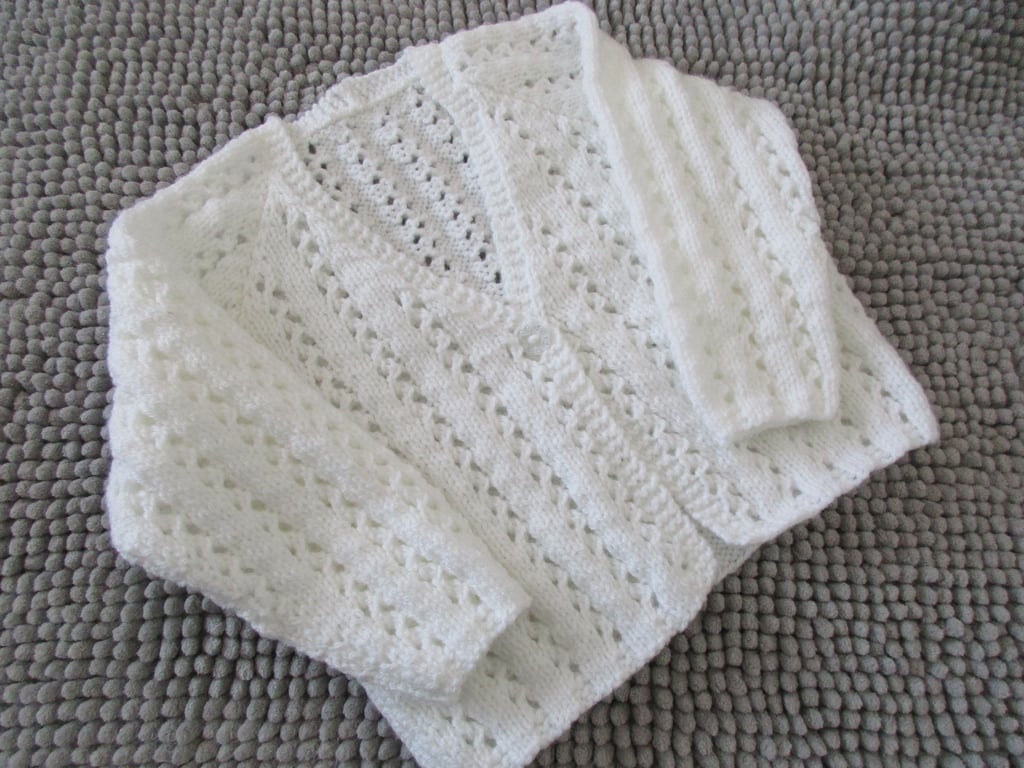  22"  Lace V Neck Cardigan