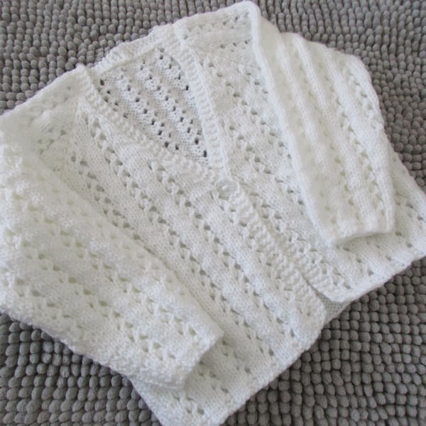  22"  Lace V Neck Cardigan