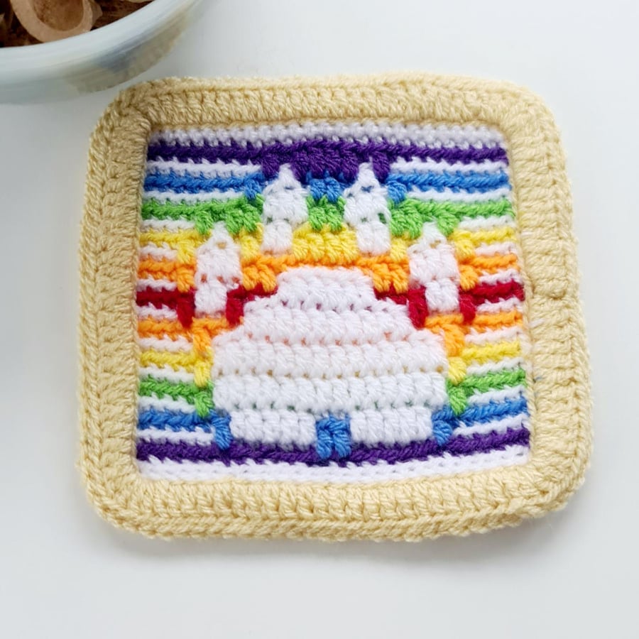 Pawprint Mats, Rainbow Paw or choose 2 colours.