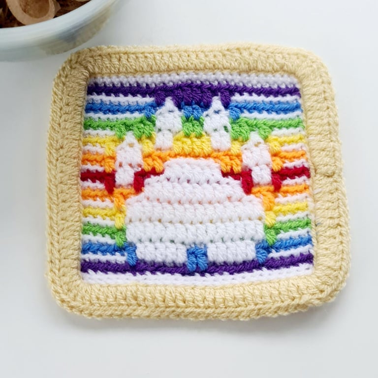 Pawprint Mats, Rainbow Paw or choose 2 colours.