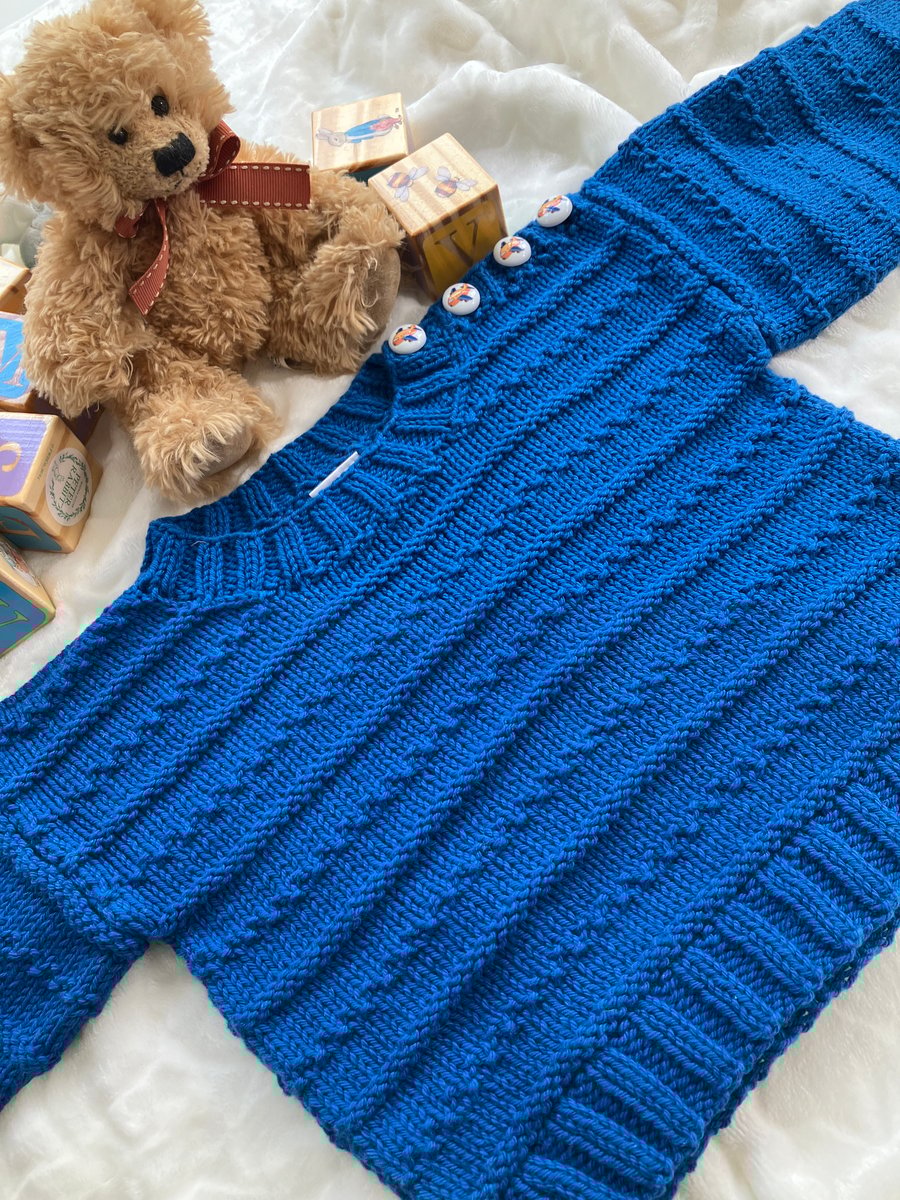 Hand knitted ‘Jack’ Baby Boy’s Jumper (9-12 months)