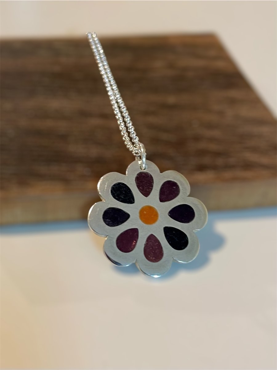 Purple Flower Pendant