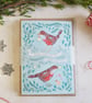 Pack of 4 Folk Robins Christmas cards - Image 7
