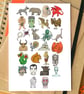 Monsters Alphabet Greetings Card - Image 1