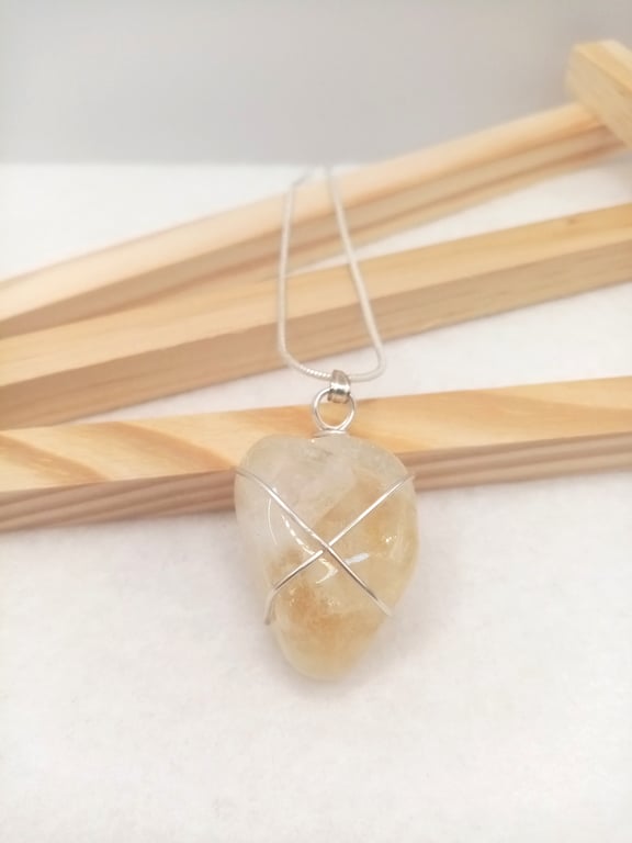 Citrine Tumble Stone Necklace