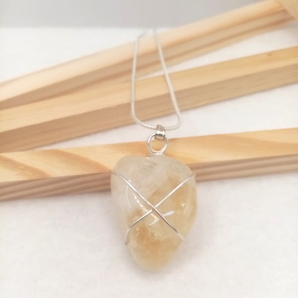 Citrine Tumble Stone Necklace