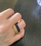 Stylish blue and gold coloured beaded ring - Image 2