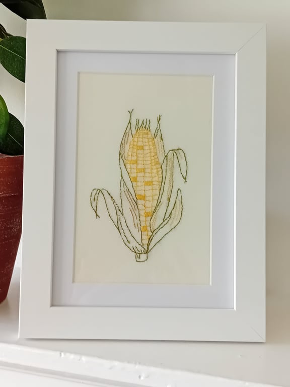 Hand Embroidered Framed Picture