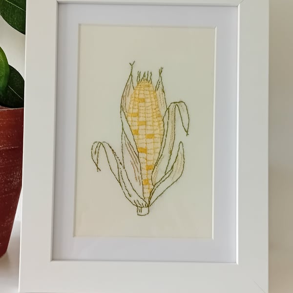 Hand Embroidered Framed Picture