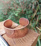 Simple hammered texture pure copper cuff bangle  - Image 5