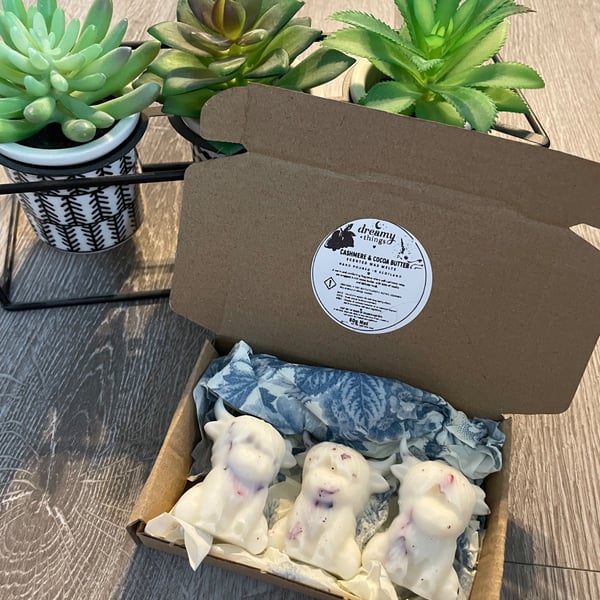 Cashmere and cocoa butter scented wax melts