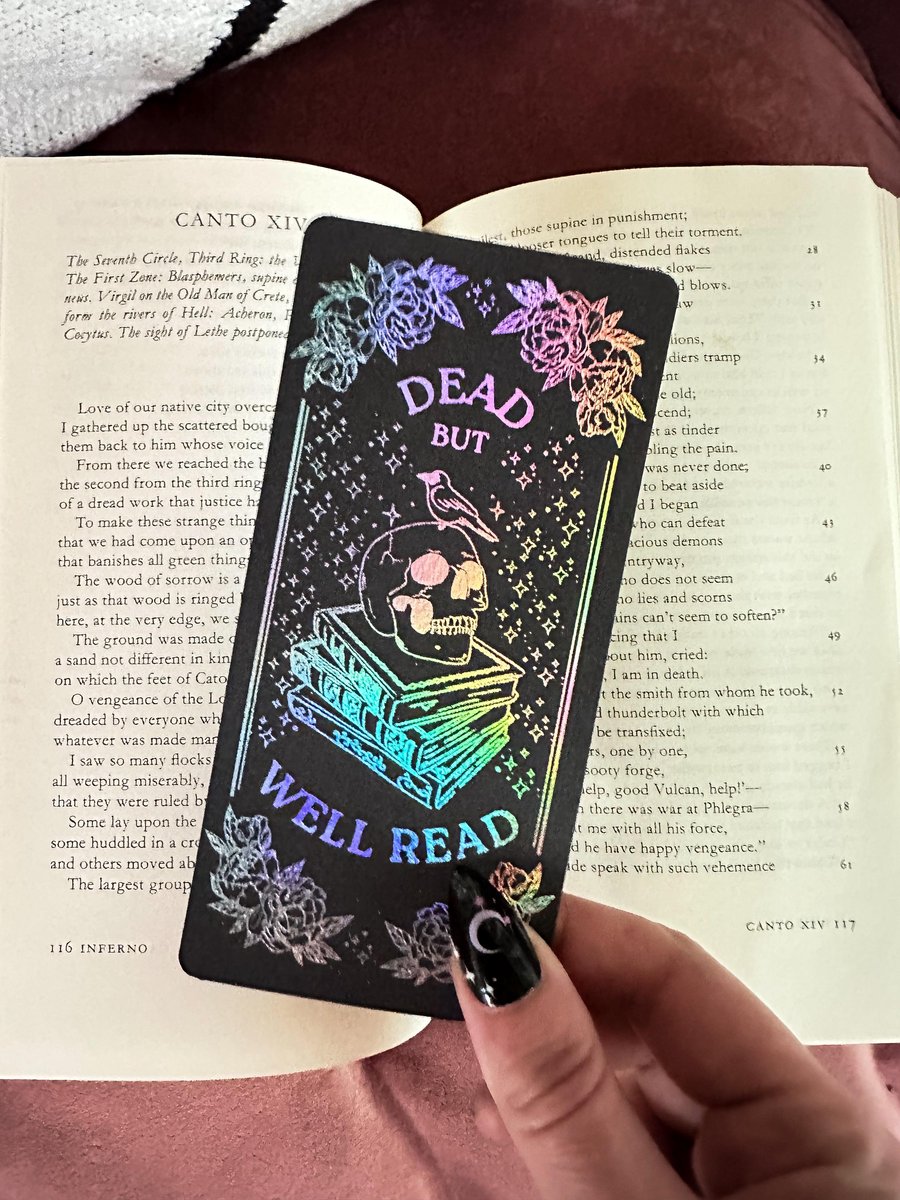 Holographic Foil Bookmark Dead but Well Read Bookish Gifts for Book Lovers