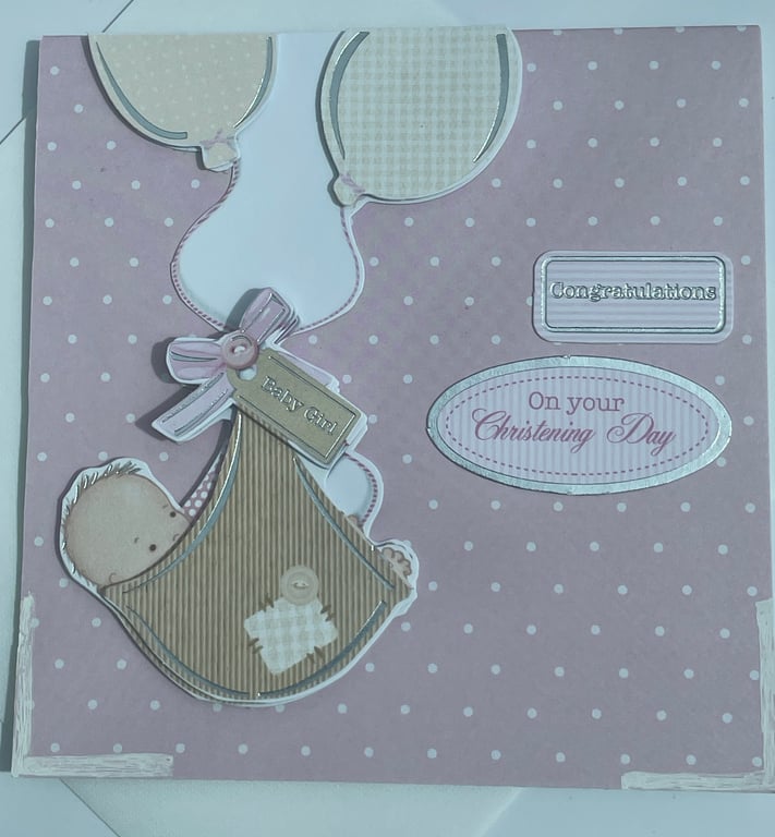 Baby girl Congratulations on your Christening day card