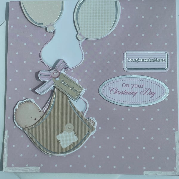 Baby girl Congratulations on your Christening day card