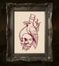 Dark Crow Skull Cross Stitch Pattern PDF, Gothic Bird Embroidery Chart, - Image 4