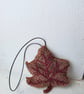 Autumn leaf embroidery decoration  - Image 2