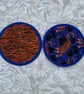 Tiger, Tiger: Set of six quilted fabric coasters