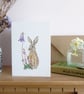 Brown hare and heather Greetings card - Image 4