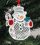 Christmas decoration, snowman decoration, present. - Image 3