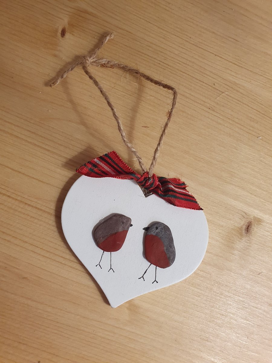 Rustic Robin hanging decoration