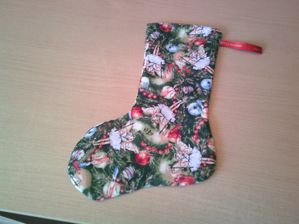 10.5 inch Fairies and Garlands Stocking