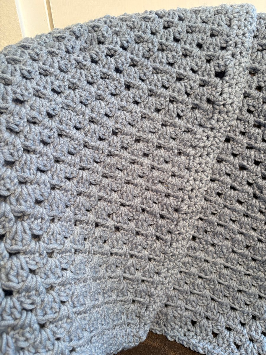 Dusky blue baby small blanket