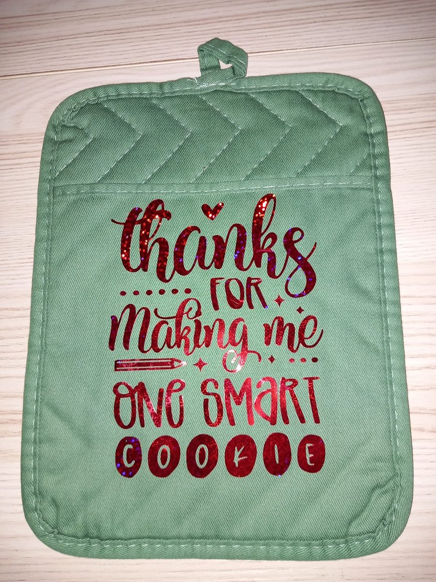 Thanks For Making Me One Smart Cookie Pot Holder Oven Mitt Teacher Gift Baking 
