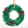 Fused Glass Holly Wreath