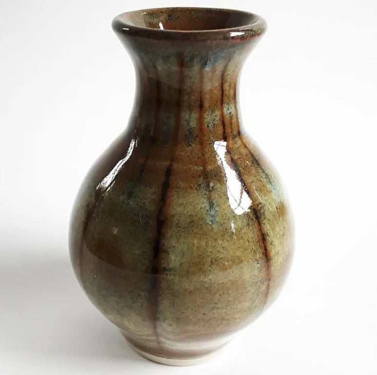 Miniature Stripy Bud Ceramic Vase 