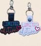 Limited Edition Keyring - Positive Embroidered Faux Leather Bag Charm