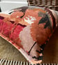 Mountain stags velvet cushion cover with linen back - Image 6