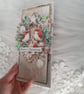 Handmade Christmas Card (69) Robins & Winter Wreath - Image 5