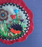 Hand Embroidered Garden Hedgehog Notebook and Pen Set - Image 3