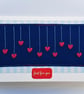 Hearts cross stitch Card with 'Just for you' wording