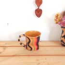 Wonky, multicolored humerous mug