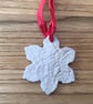 Christmas decoration, ceramic snowflake, ceramic hanger, handmade decoration - Image 9